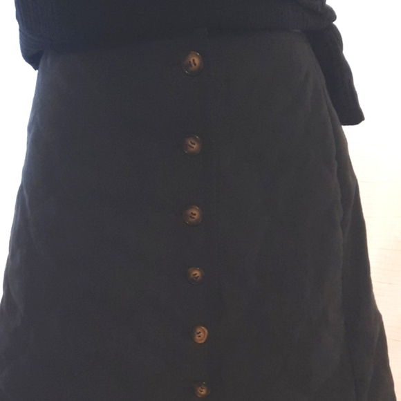 HYFVE Black Buttoned Mini Skirt - Picture 2 of 7